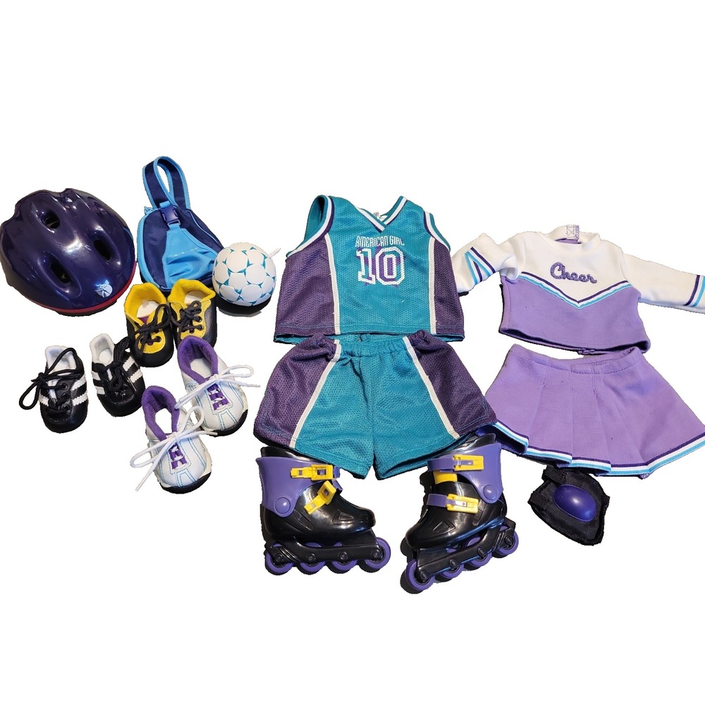 18" American Girl Doll Clothes Sports Cheer etc... Shoes Mixed lot